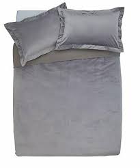 argos home grey velvet bedding set