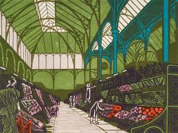 Covent Garden Flower Market Print By