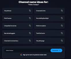 how to pick a good you channel name