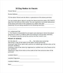 Day Notice To Vacate Apartment Templates 60 Move Out Template