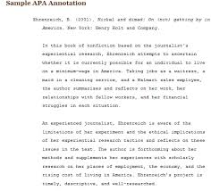 Apa Format For Annotated Bibliography  th Edition   Compudocs us Template net