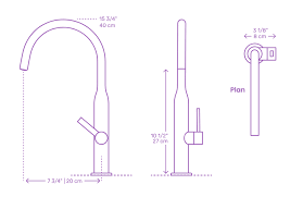 Kitchen Faucets Dimensions Drawings Dimensions Guide