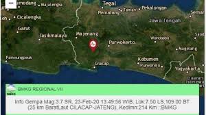 Gempa cilacap tersebut terjadi pada senin (9/8/2021) pukul 21:35 wib. Info Gempa Hari Ini Cilacap Baru Saja Diguncang Gempa 3 7 Skala Richter Tribun Jateng