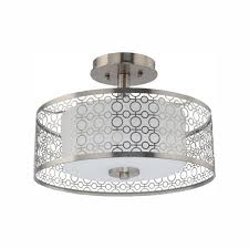 Home Decorators Collection Toberon 14 In 1 Light Brushed Nickel Led Semi Flush Mount Ceiling Light 7914hdc The Home Depot