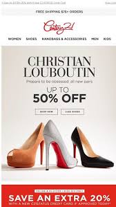Your session is about to expire. Christian Louboutin All New Pairs Century 21 Email Archive