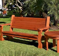 wooden outdoor bench with back factory