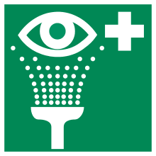 Shower,eyewash station sign isolate on white background,vector illustration. Emergency Eyewash And Safety Shower Station Wikipedia