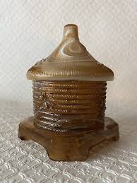 Honey Pot Bee Hive Lidded Jar Slag