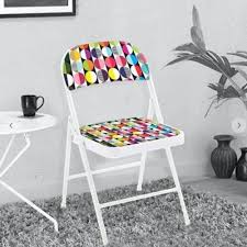 metal folding chair with cushion