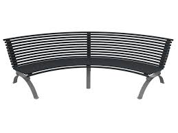 Positano Curved Metal Bench With Back