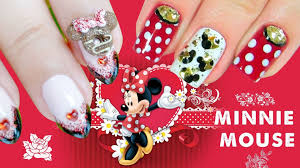 disney minnie mouse nail art how to