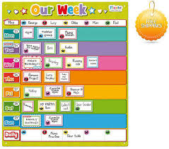 Autism Magnetic Planner Weekly Activity Chart Our Week