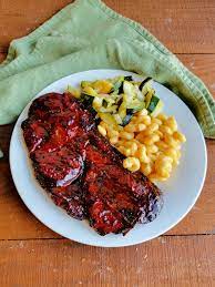 bbq pork steaks on the pellet grill