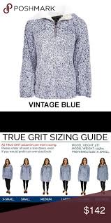 True Grit 1 4 Zip Pullover In Vintage Blue Xs True Grit