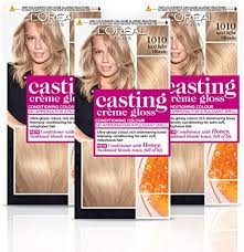 Divide hair into 4 sections. L Oreal Paris Casting Creme Gloss Blonde Semi Permanent Hair Dye Blends Away Grey Hair Leaving A Radiant Hair Colour 1010 Light Iced Blonde Pack Of 3 Amazon Co Uk Beauty