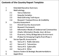 Final Country Report Template Download Scientific Diagram