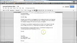 personal business letter format google