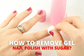 remove gel nail polish with sugar