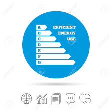 Energy Efficiency Sign Icon Electricity Consumption Symbol