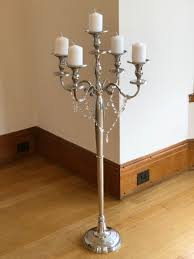 silver floor standing candelabras