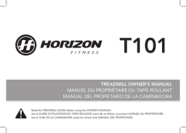user manual horizon fitness go t101