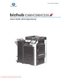 Find everything from driver to manuals of all of our bizhub or accurio products. Konica Minolta Bizhub C220 Printers User Guide Manual Pdf Manualzz