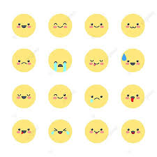 kawaii emoticon icons for chat and apps