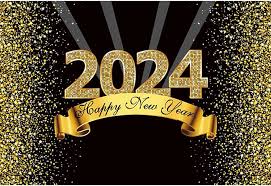 Amazon.com : YongFoto 6x4ft Happy New Year Backdrop 2024 Shiny Diamond Gold  Sequins Black Golden Theme Photography Background New Year Christmas Eve  Festival Family Holiday Party Banner Photo Studio Props : Electronics
