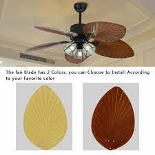 52 Tropical Ceiling Fan Light With