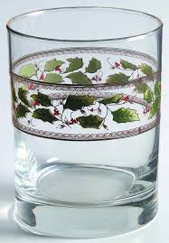 Holly Holiday 12 Oz Glassware Double