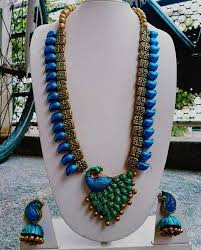 wedding terracotta pea necklace set