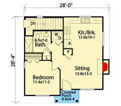 Tiny House Plan With L Shaped Kitchen