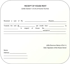 Home Rental Receipt Home Rent Receipt Format Home Rental Payment