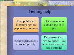 Example of lit review for dissertation   Research paper on 