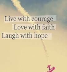 Live with courage love with faith laugh with hope. | Inspirational ... via Relatably.com