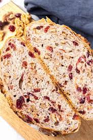 cranberry walnut bread no knead