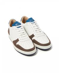 Mens Apla Nappa Trainers Two Tone White Sneakers