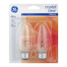 Save On Ge Ceiling Fan Light Bulb Crystal Clear 40 Watt Order Online Delivery Stop Shop