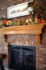fall decor for brick fireplaces and