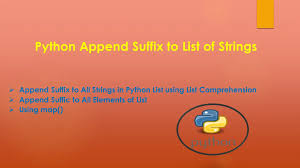 python append suffix to list of strings