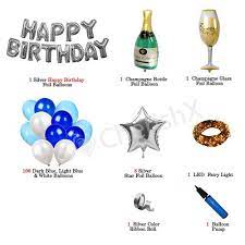 blue birthday balloon decoration items