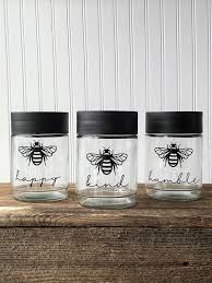 Stackable Clear Glass Storage Jars