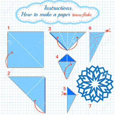 See more ideas about snowflake template, paper snowflakes, christmas crafts. Instructions How To Make Paper Snowflake Tutorial Christmas Royalty Free Cliparts Vectors And Stock Illustration Image 48039262