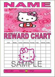 Hello Kitty Sticker Reward Chart For Kids 2 60 Picclick Uk