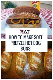 If using bread maker combine 1½ cups warm water, 1 tbsp sugar, 1 tsp salt, 1 tbsp yeast, 4½ cups flour & 2 oz unsalted butter and set for the dough cycle. How To Make Soft Pretzel Hot Dog Buns Eat Like No One Else