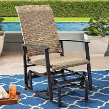 Black Aluminum Outdoor Glider Chair