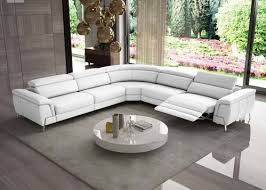 White Leather Sectional Sofa W