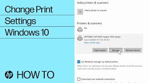 change print settings in windows 10