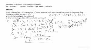 Projectile Motion At A Height