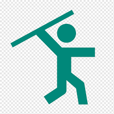 logo text javelin throw symbol spear